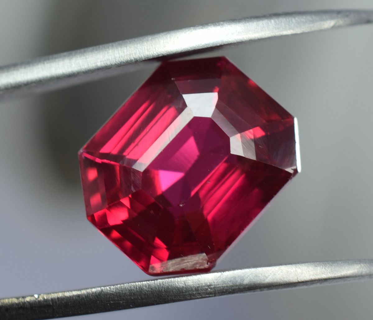 Natural 10.23 Carat Red Ruby Emerald Shape Loose Gemstone CERTIFIED