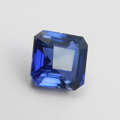 Natural Blue Tanzanite Perfect Square Cut CERTIFIED 13.45 Carat Loose Gemstone