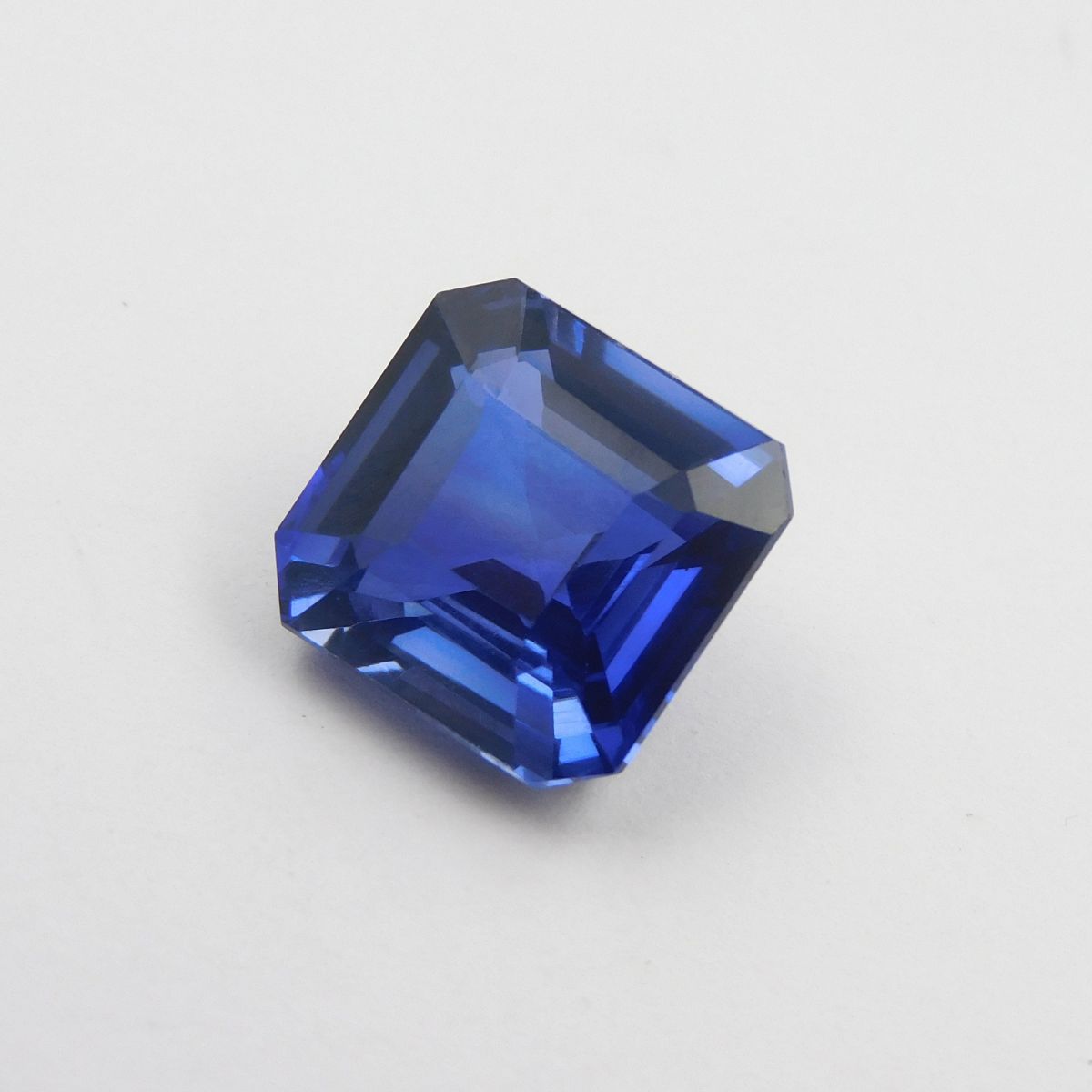 Natural Blue Tanzanite Perfect Square Cut CERTIFIED 13.45 Carat Loose Gemstone