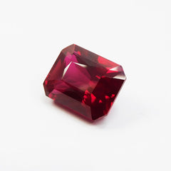 Magnificent Emerald Cut 13.80 Ct Natural Red Ruby CERTIFIED Loose Gemstone