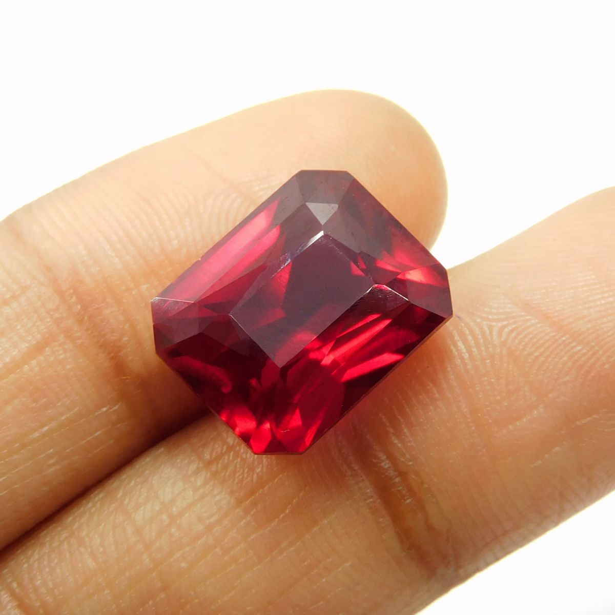 Magnificent Emerald Cut 13.80 Ct Natural Red Ruby CERTIFIED Loose Gemstone