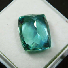 CERTIFIED Cushion Cut Natural Green Montana Sapphire 10 Carat Loose Gemstone