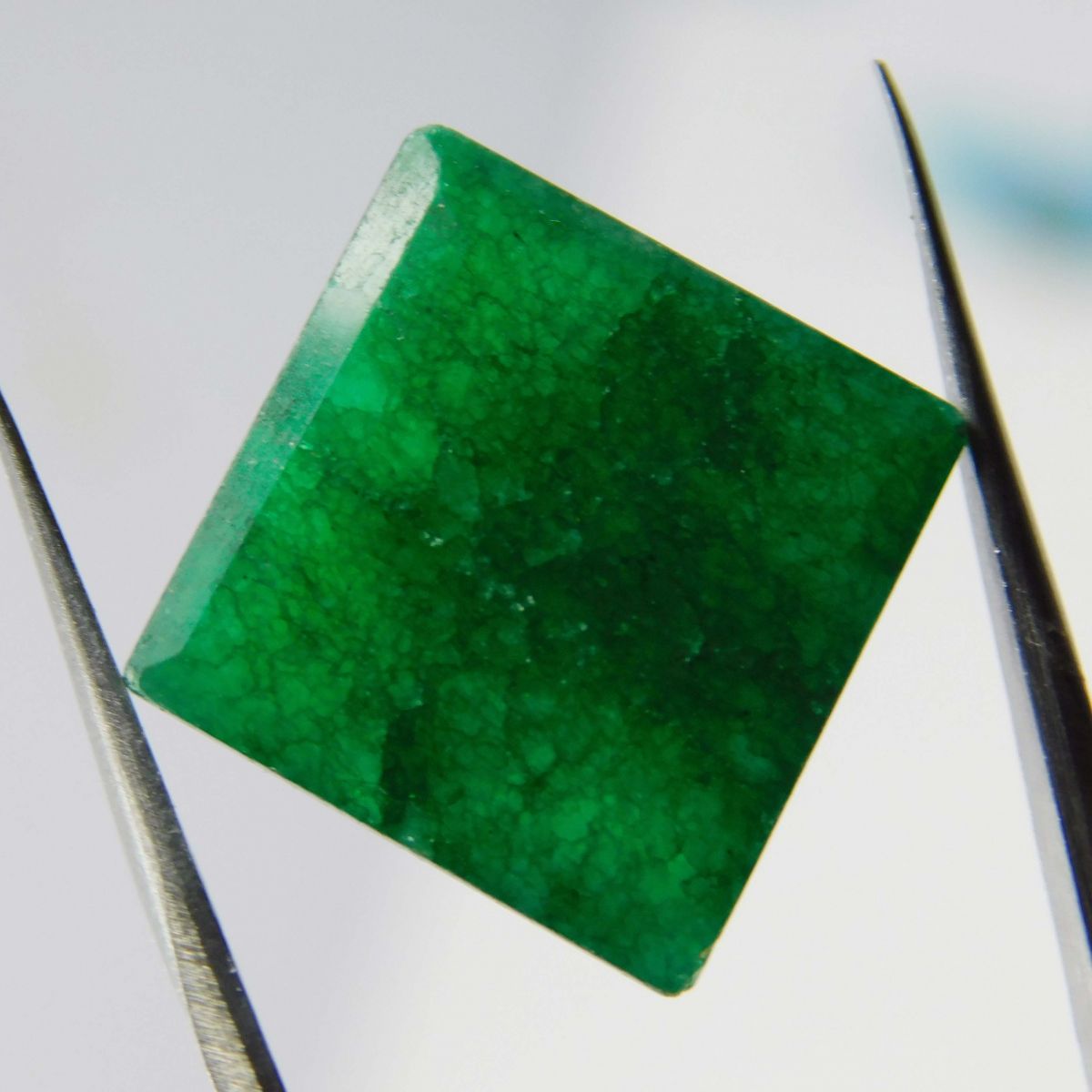 Square Cut 11 Ct Natural CERTIFIED Loose Gemstone Green Emerald Pendant Making