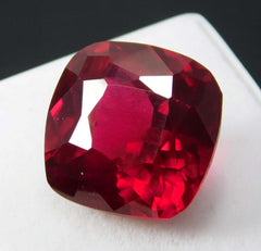 CERTIFIED 10.10 Ct Ruby Red Natural Loose Gemstone Cushion Cut Ring Size Gem