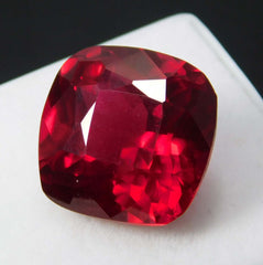 CERTIFIED 10.10 Ct Ruby Red Natural Loose Gemstone Cushion Cut Ring Size Gem