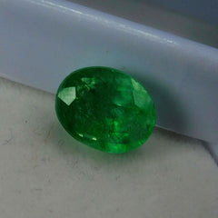 Natural CERTIFIED Oval Cut 7 Carat Loose Gemstone Green Colombian Emerald