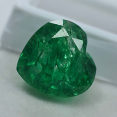 10.30 Ct Natural Emerald Green Heart Cut CERTIFIED Rare Ring size Loose Gemstone