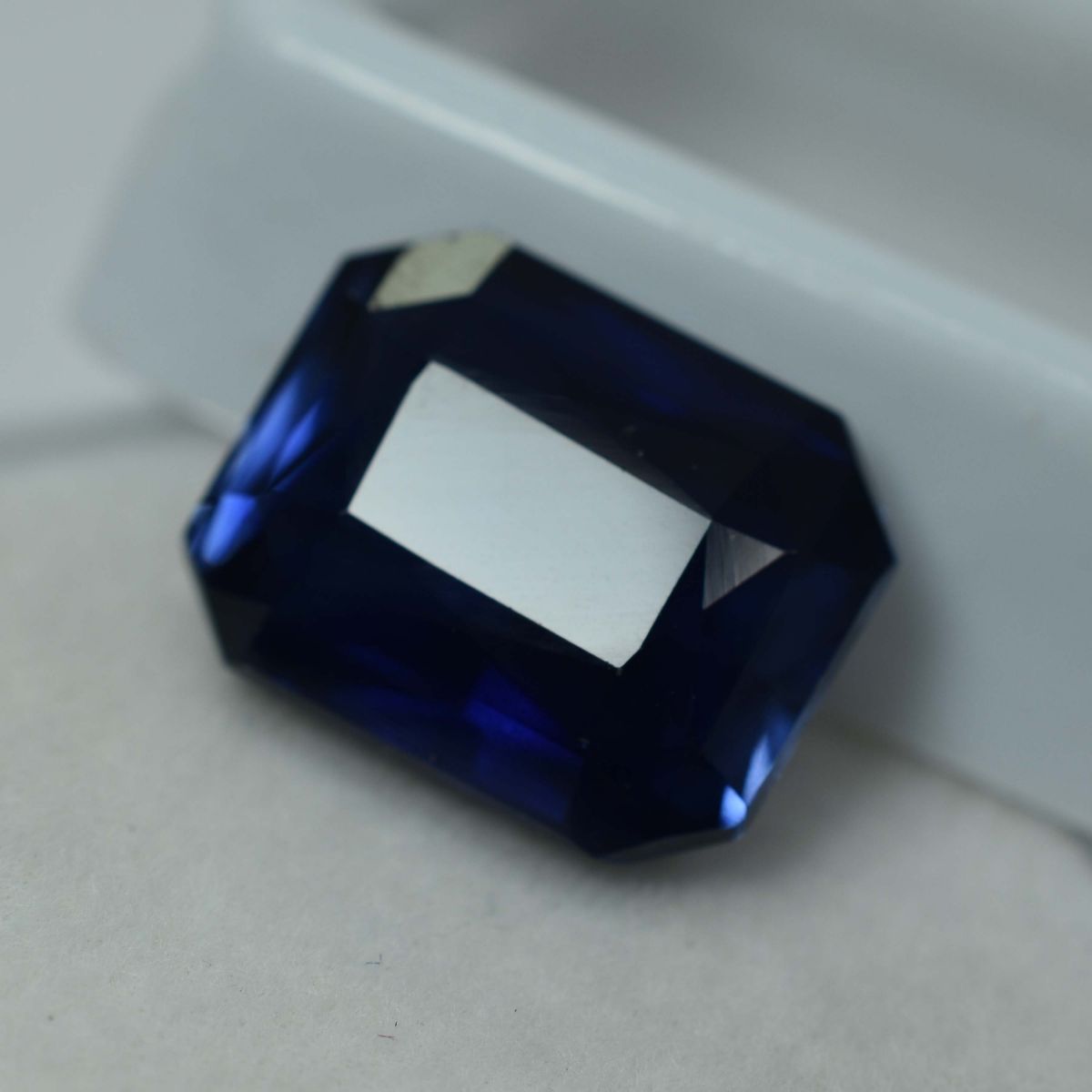 Ring Size Blue Sapphire Emerald Cut 8.65 Ct CERTIFIED Loose Gemstone Ring Size