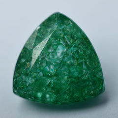 Emerald Green Trillion Cut 7 Ct CERTIFIED A+ Quality Natural Loose Gemstone