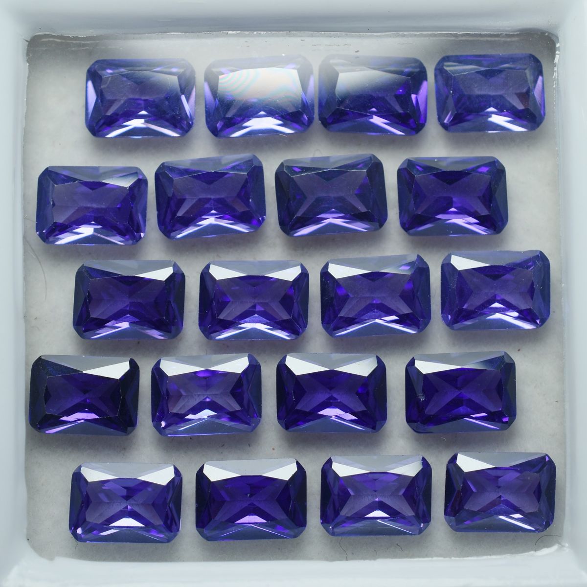 Tanzanite Purple Emerald Cut 49 Pcs Natural CERTIFIED Loose Gemstone 7x5 MM Lot