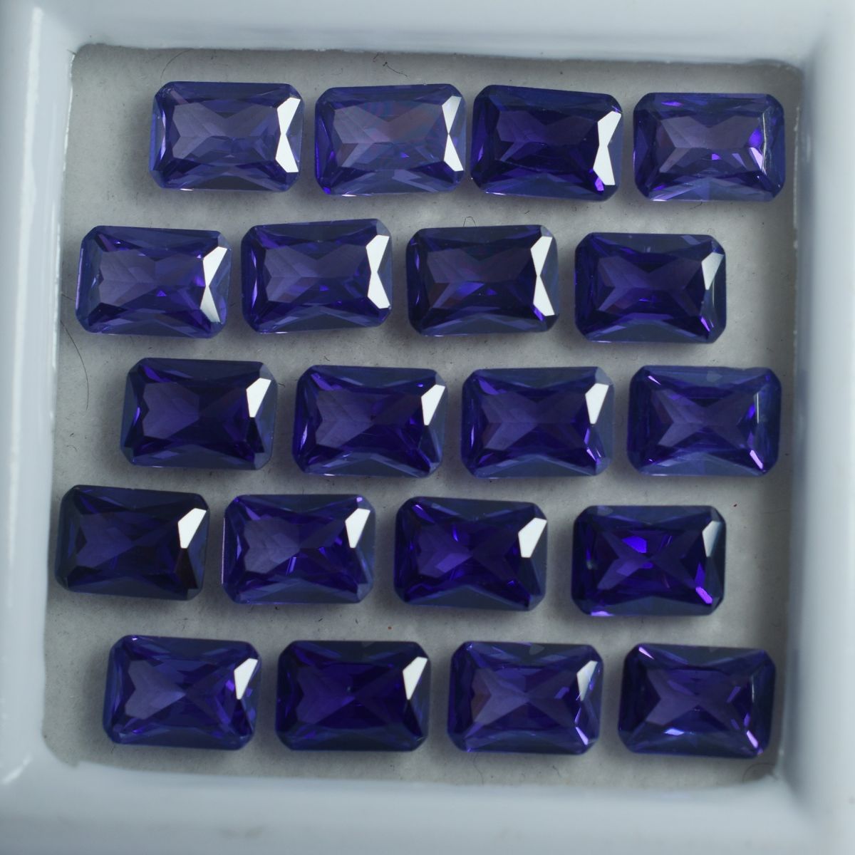 Tanzanite Purple Emerald Cut 49 Pcs Natural CERTIFIED Loose Gemstone 7x5 MM Lot