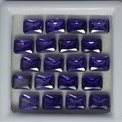 Tanzanite Purple Emerald Cut 49 Pcs Natural CERTIFIED Loose Gemstone 7x5 MM Lot