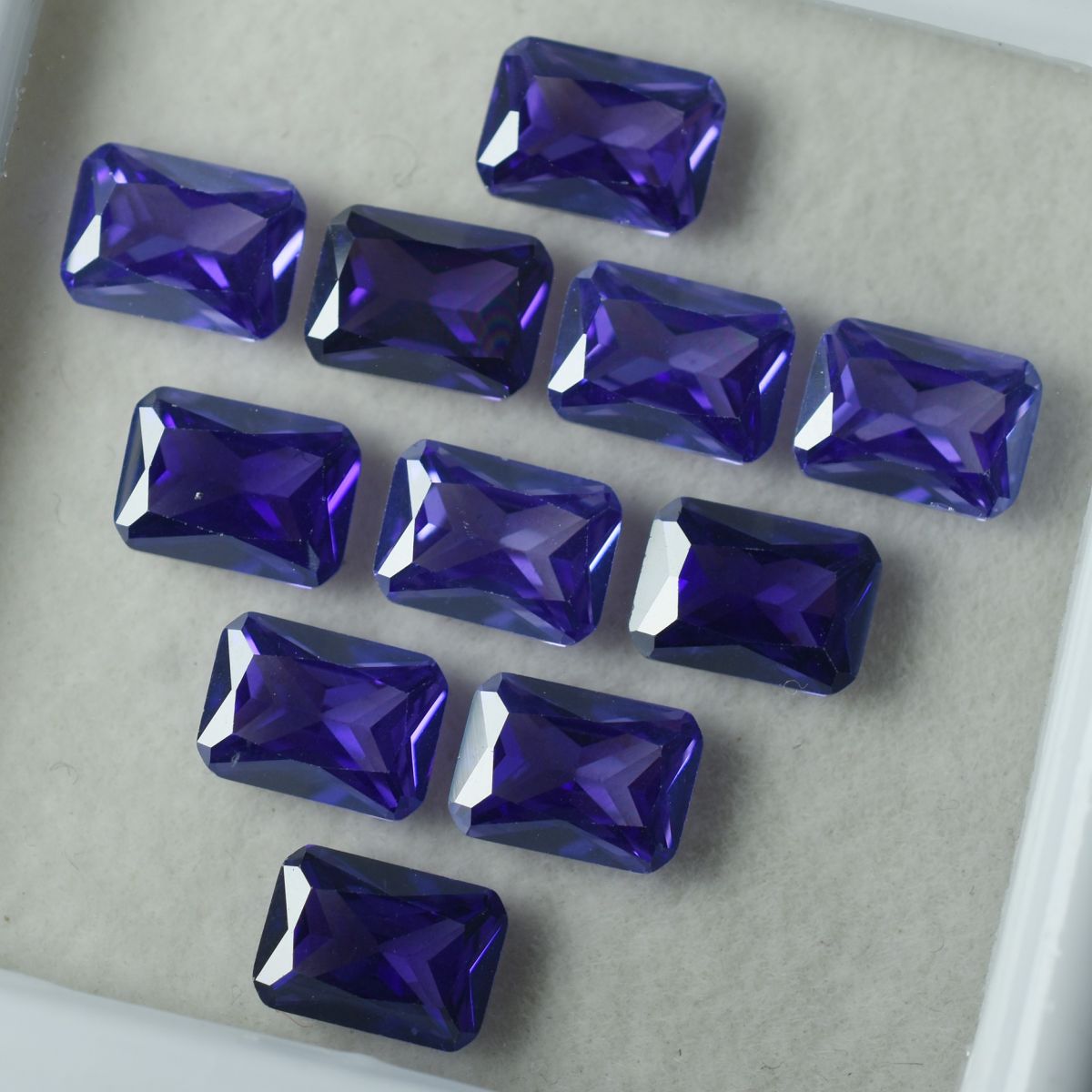 Tanzanite Purple Emerald Cut 49 Pcs Natural CERTIFIED Loose Gemstone 7x5 MM Lot