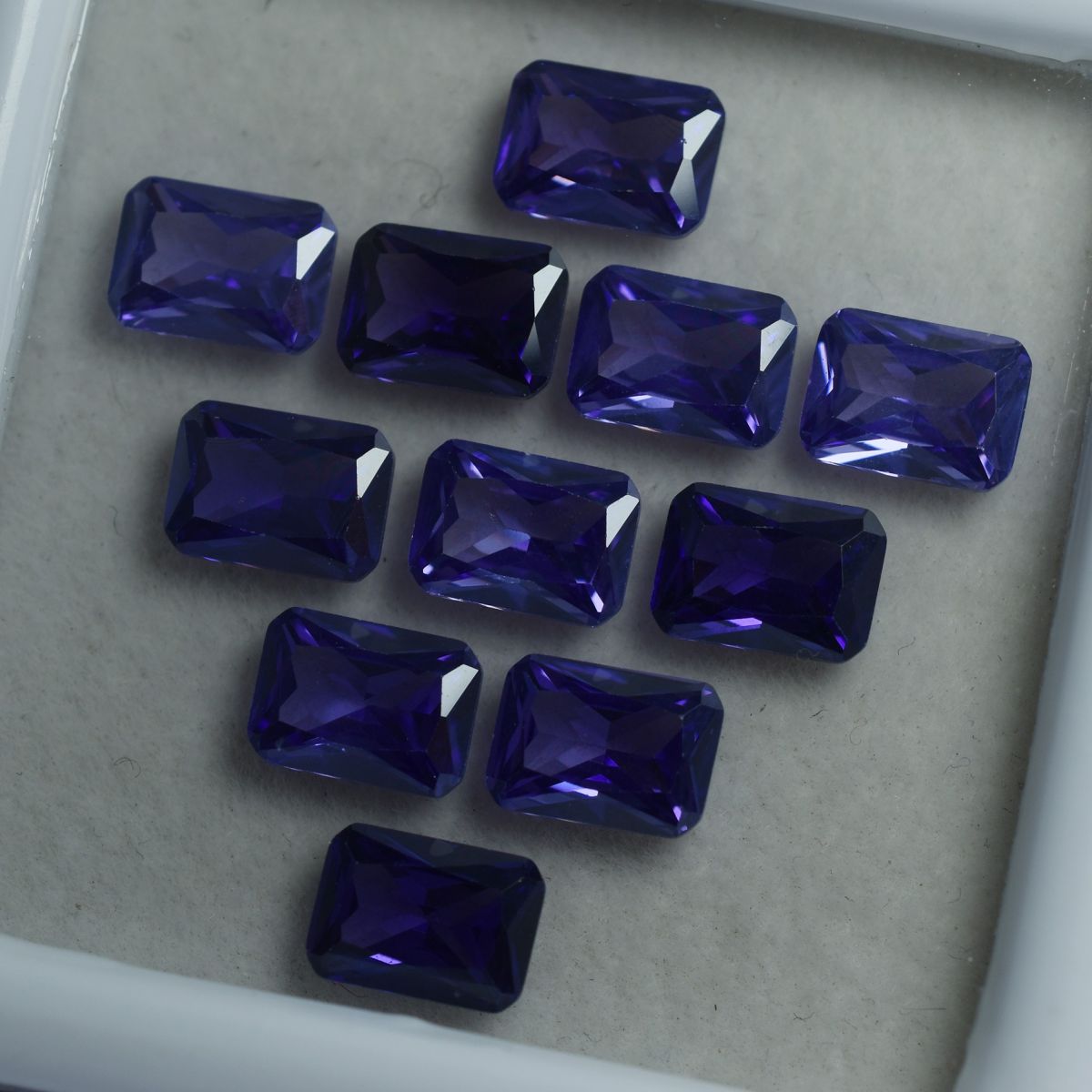 Tanzanite Purple Emerald Cut 49 Pcs Natural CERTIFIED Loose Gemstone 7x5 MM Lot