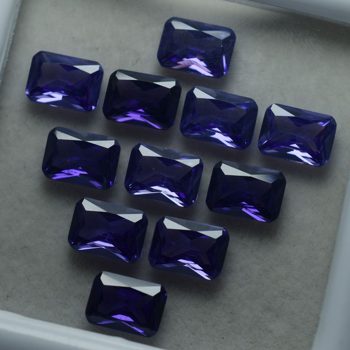 Tanzanite Purple Emerald Cut 49 Pcs Natural CERTIFIED Loose Gemstone 7x5 MM Lot