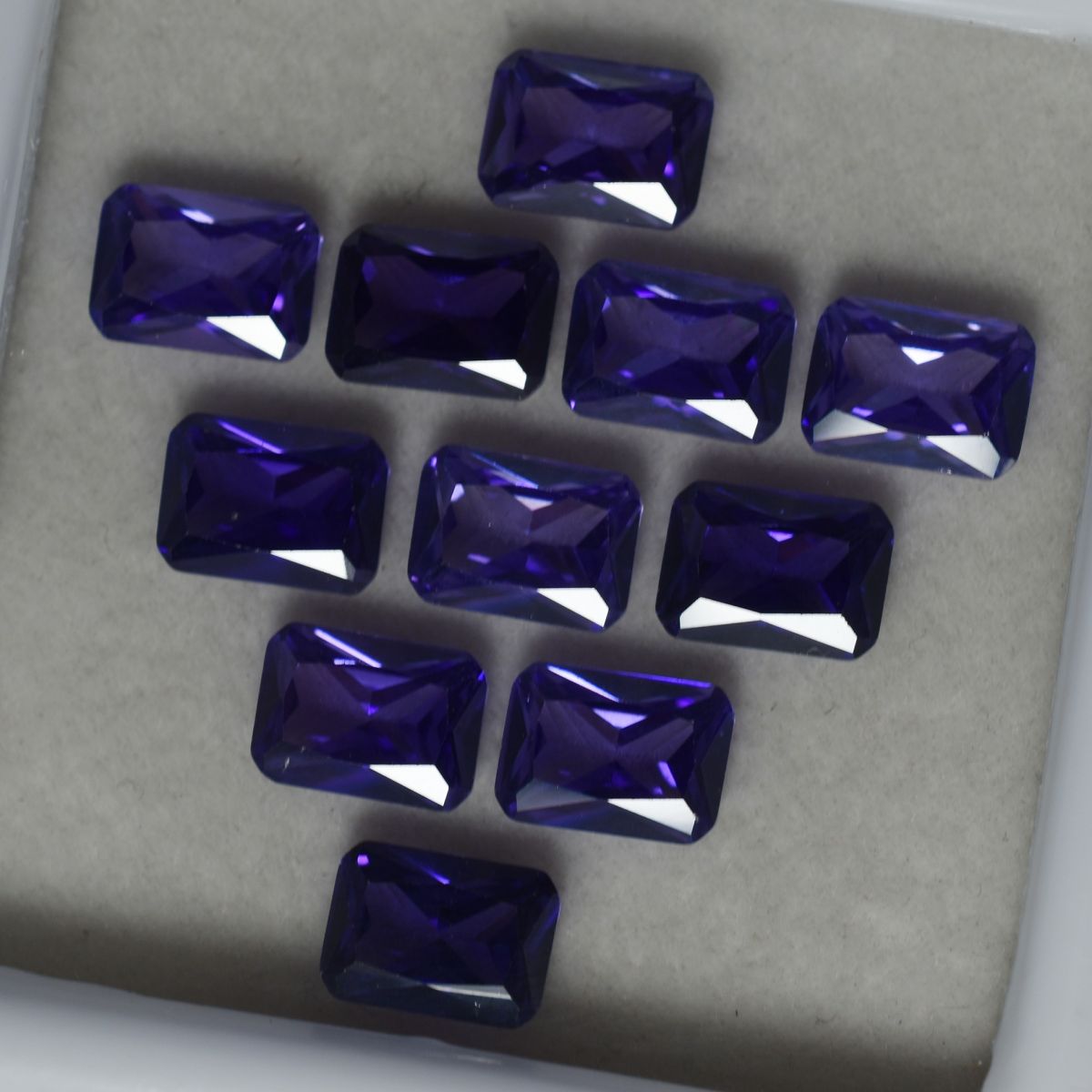 Tanzanite Purple Emerald Cut 49 Pcs Natural CERTIFIED Loose Gemstone 7x5 MM Lot