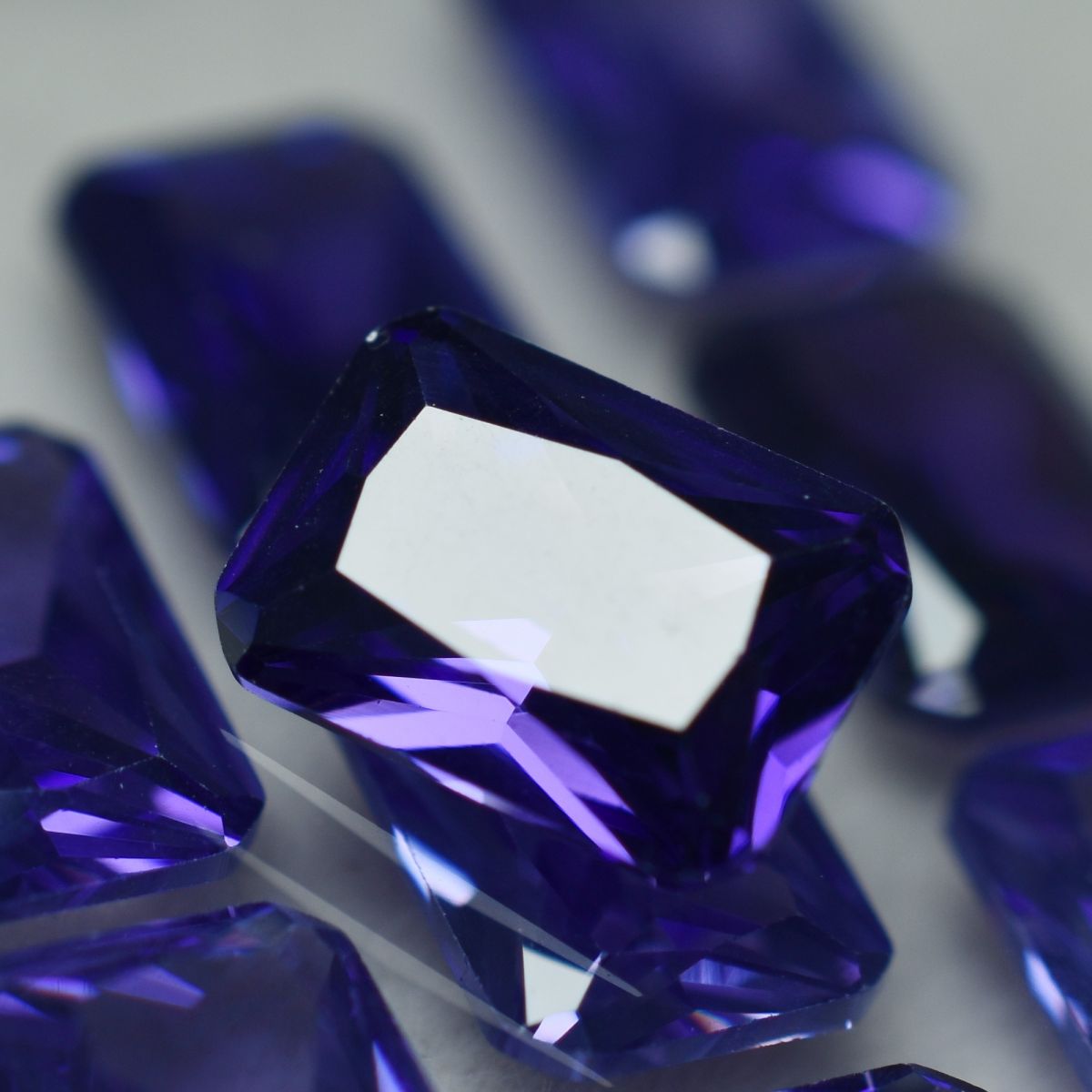 Tanzanite Purple Emerald Cut 49 Pcs Natural CERTIFIED Loose Gemstone 7x5 MM Lot