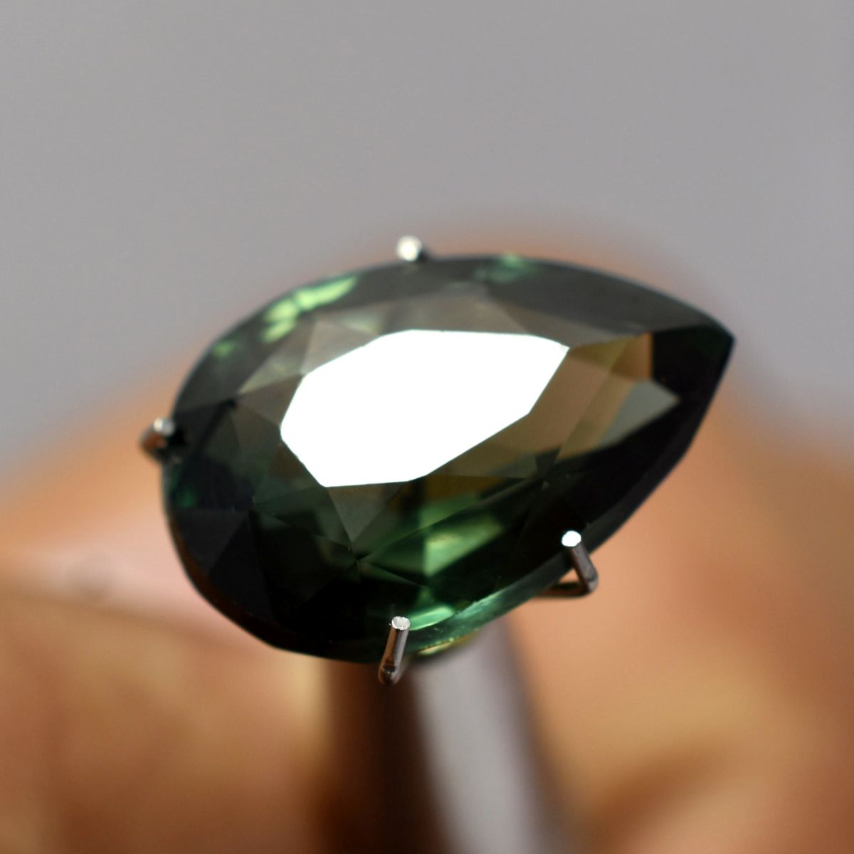 Grandidierite Natural Deep Green Pear Cut 6.85 Ct CERTIFIED Loose Gemstone