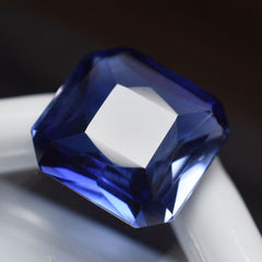 NATURAL Blue Sapphire 9.55 Ct CERTIFIED Loose Gemstone Stunning Square Cut