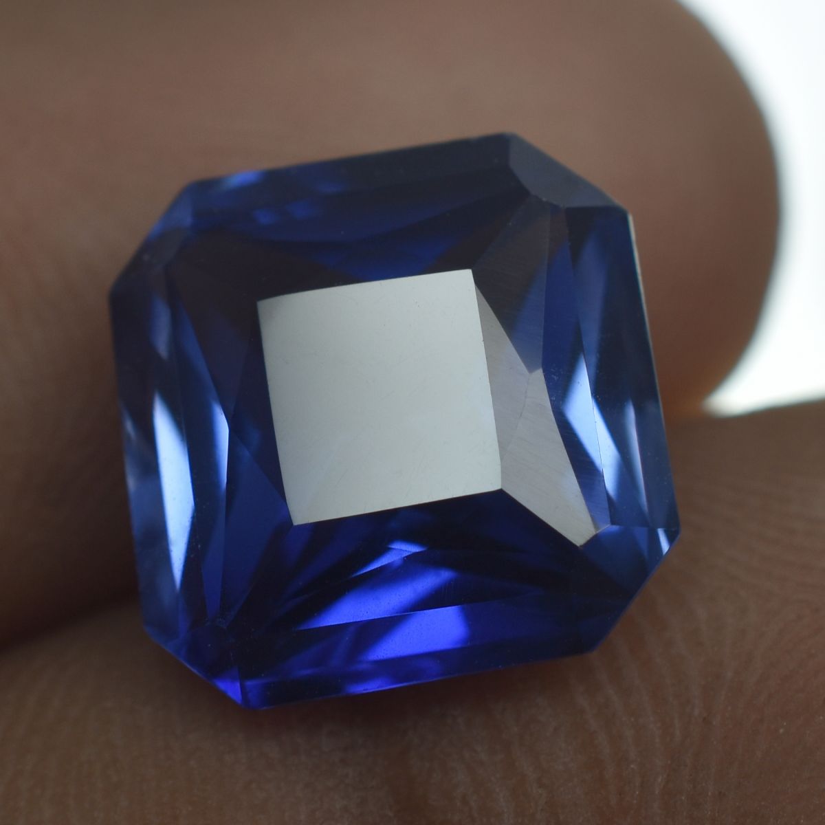 Natural 10.19 Ct BLUE Tanzanite CERTIFIED Loose Gemstone Unique Square Cut