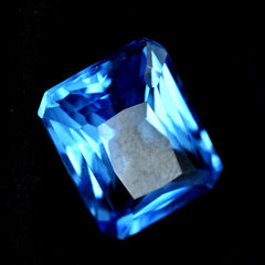 11.55 Ct Natural BLUE High Quality Sapphire Emerald Cut CERTIFIED Loose Gemstone