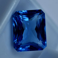 11.55 Ct Natural BLUE High Quality Sapphire Emerald Cut CERTIFIED Loose Gemstone