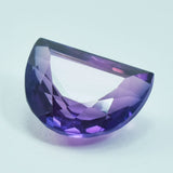 Natural Purple Tanzanite Gemstone with Excellent Fancy Cut on White Box Background