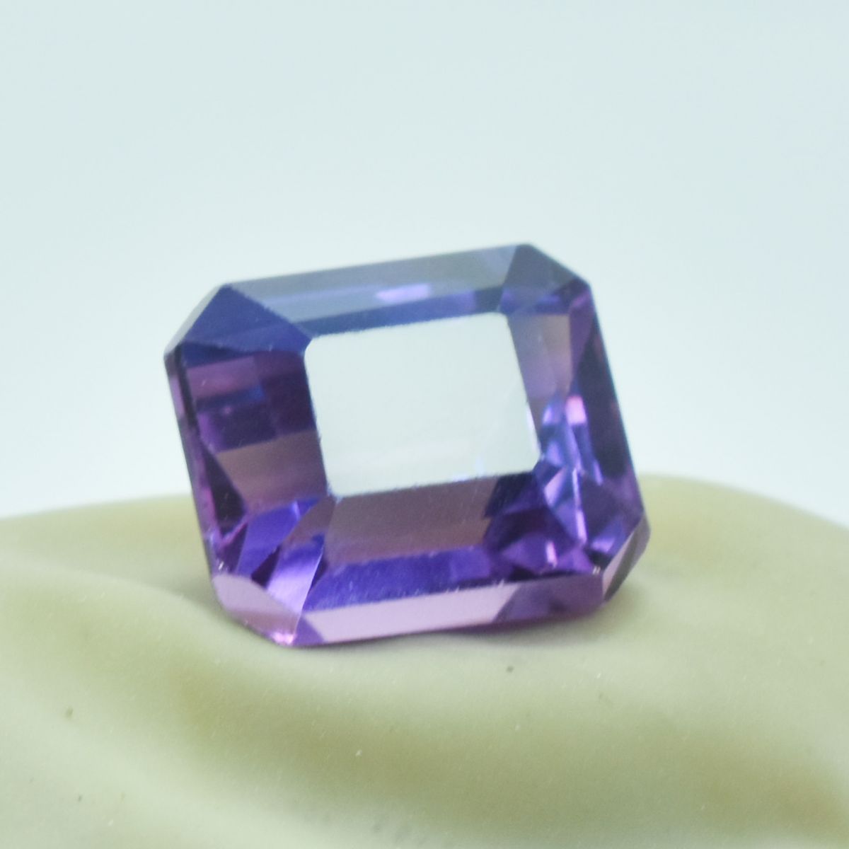 3.75 Ct Purple Tanzanite Natural Emerald Shape CERTIFIED Loose Gemstone