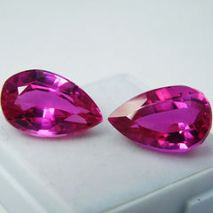 Pink Pear Cut 18.23 Ct NATURAL Ceylon Sapphire CERTIFIED Loose Gemstones Pair