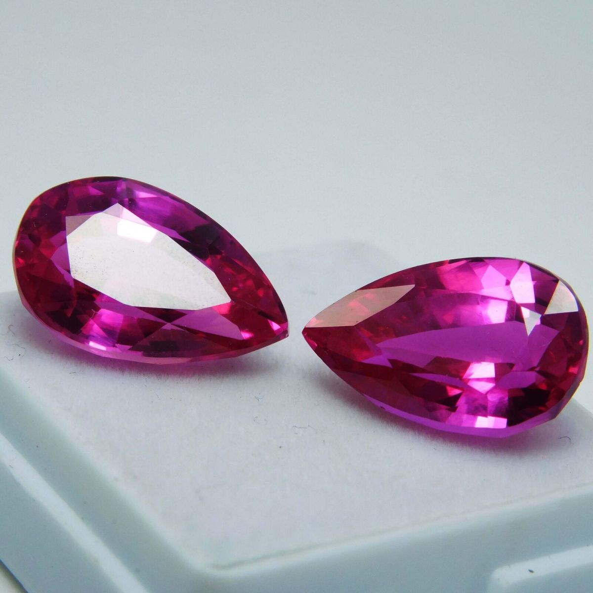 Pink Pear Cut 18.23 Ct NATURAL Ceylon Sapphire CERTIFIED Loose Gemstones Pair