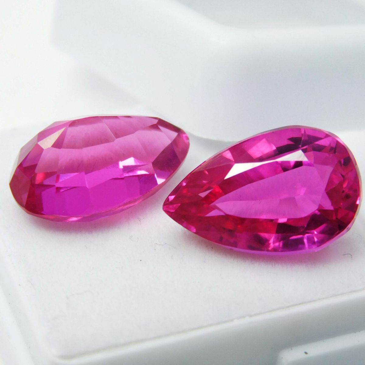 Pink Pear Cut 18.23 Ct NATURAL Ceylon Sapphire CERTIFIED Loose Gemstones Pair