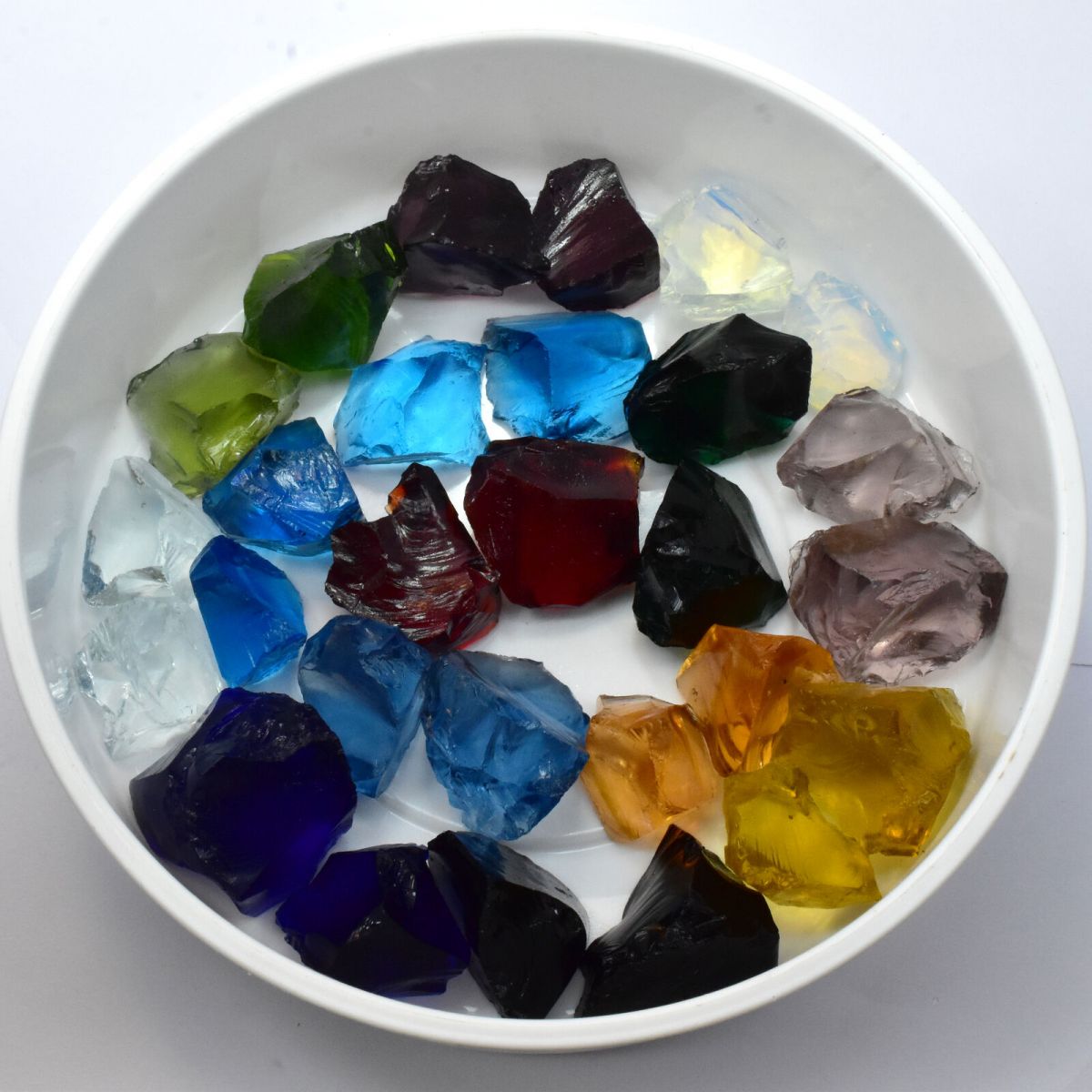 150 Ct Lab-Created Topaz Mix Color Uncut Rough Huge Size CERTIFIED Gemstone Lot