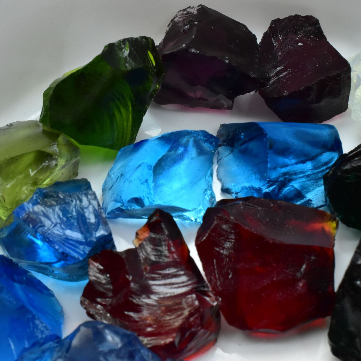 150 Ct Lab-Created Topaz Mix Color Uncut Rough Huge Size CERTIFIED Gemstone Lot