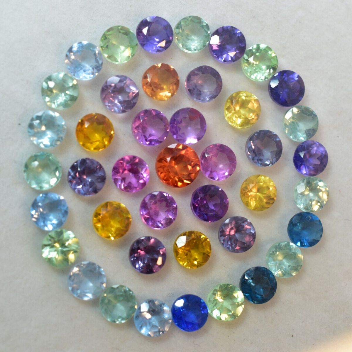 8 Pcs Natural CEYLON SAPPHIRE Mix Round Cut CERTIFIED Loose Gemstone 5x5 mm Lot