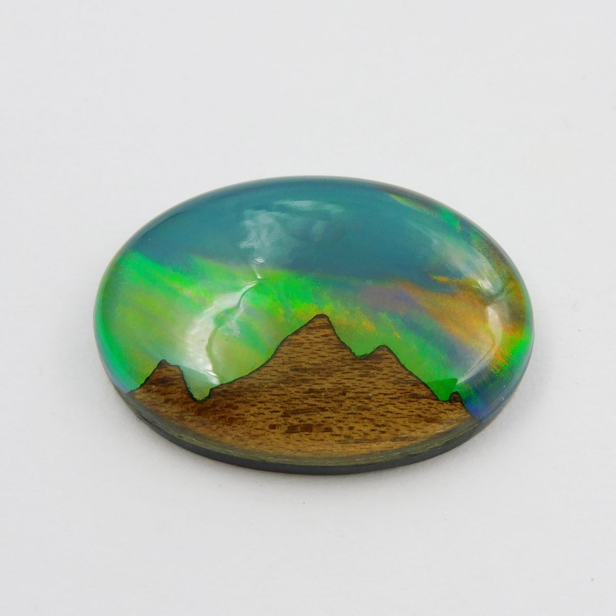 25.00 Ct CERTIFIED Natural Multi-Color Opal-Tiger Eye Loose Gemstone Oval Cut