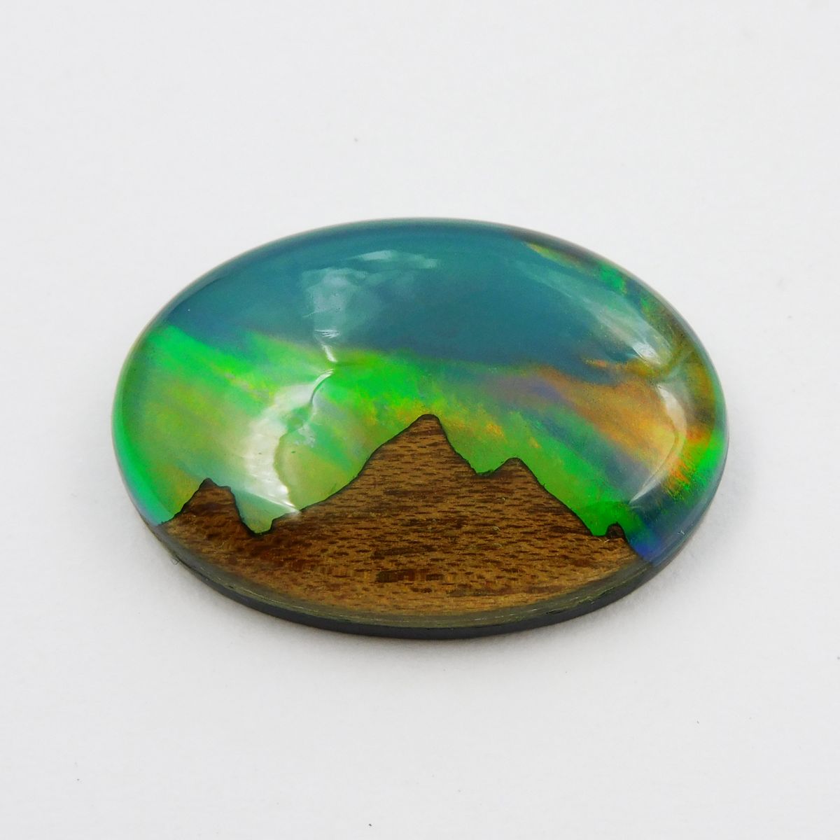 25.00 Ct CERTIFIED Natural Multi-Color Opal-Tiger Eye Loose Gemstone Oval Cut