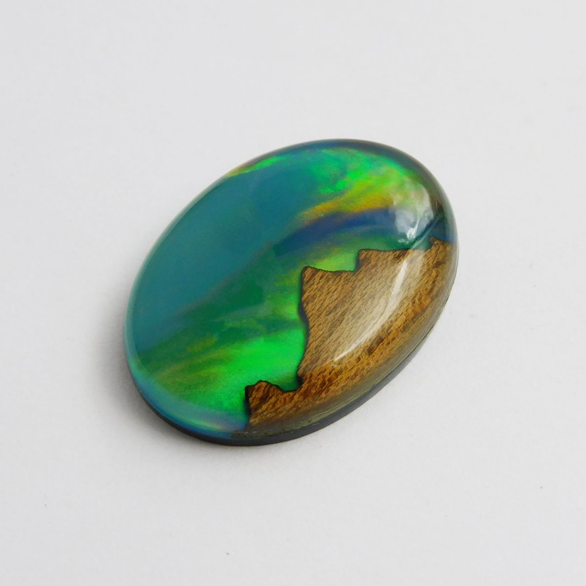 25.00 Ct CERTIFIED Natural Multi-Color Opal-Tiger Eye Loose Gemstone Oval Cut