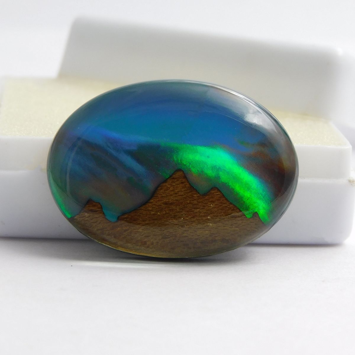 25.00 Ct CERTIFIED Natural Multi-Color Opal-Tiger Eye Loose Gemstone Oval Cut