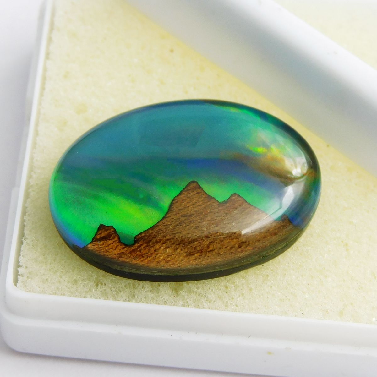 25.00 Ct CERTIFIED Natural Multi-Color Opal-Tiger Eye Loose Gemstone Oval Cut