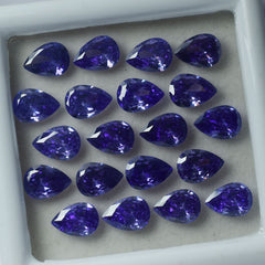 6 Pcs Natural Sapphire Purple Pear Cut CERTIFIED Ring Size Loose Gemstone