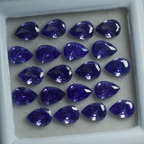 Natural Sapphire Purple Pear Cut Gemstone pear cut closeup certified