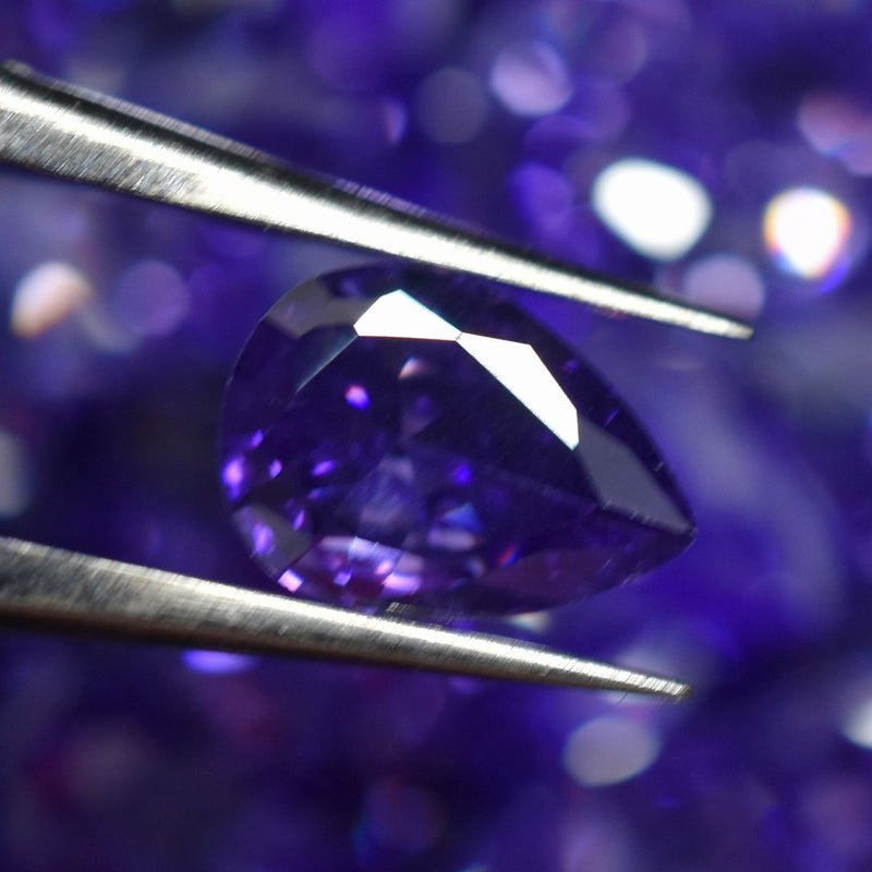 Natural Sapphire Purple Pear Cut Gemstone for jewelry designers
