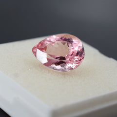 Pear Cut 12.40 Ct Natural Loose Gemstone CERTIFIED Padparadscha Sapphire