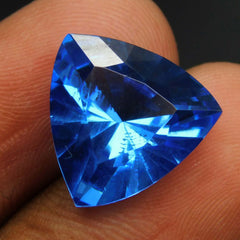 10.50 Ct Natural Blue Sapphire CERTIFIED Loose Gemstone Trillion Cut