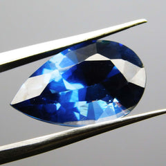 10.20 Ct Natural Blue Sapphire Loose Perfect Ring Gemstone CERTIFIED Pear Cut