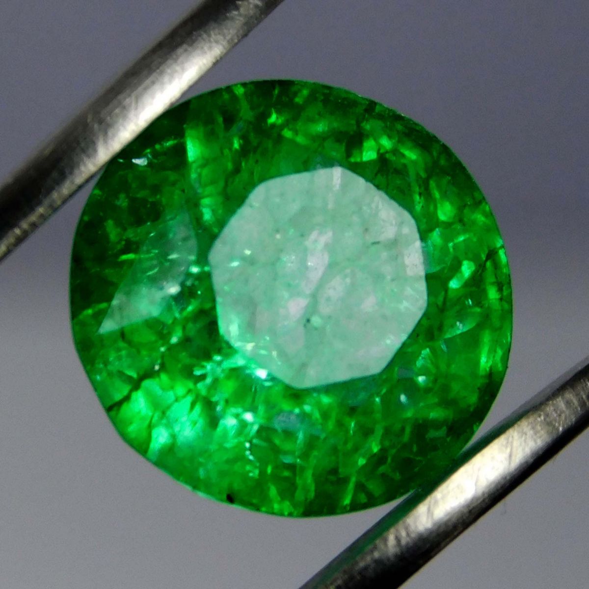 5.20 Ct Natural CERTIFIED Emerald Round Cut Green Colombian Loose Gemstone