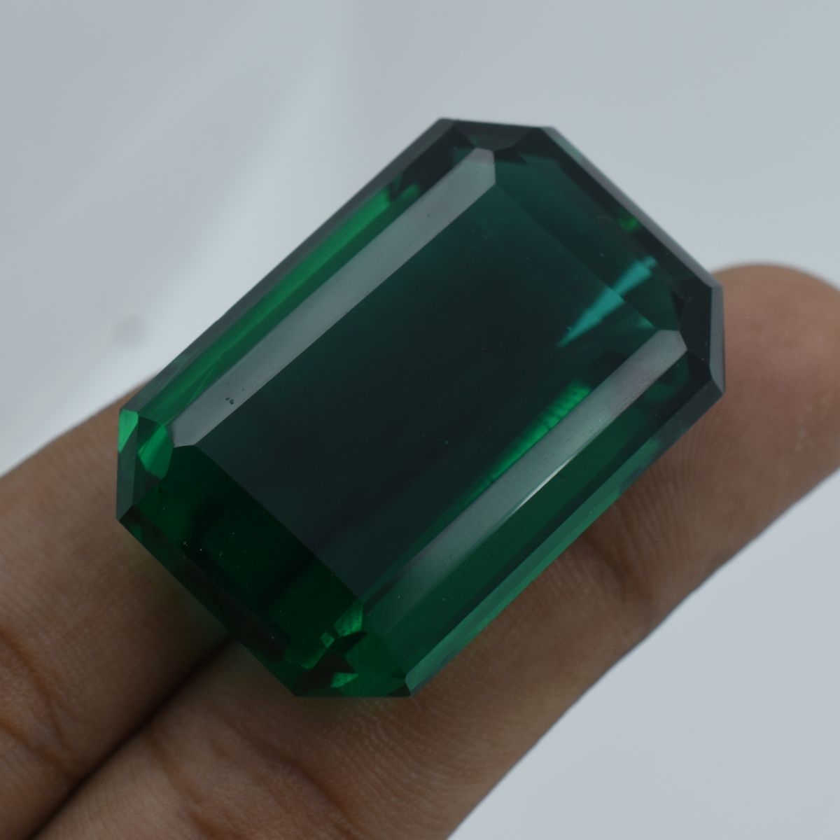 110.30 Carat Emerald Cut Green Moldavite Loose Gemstone Pendant Stone CERTIFIED