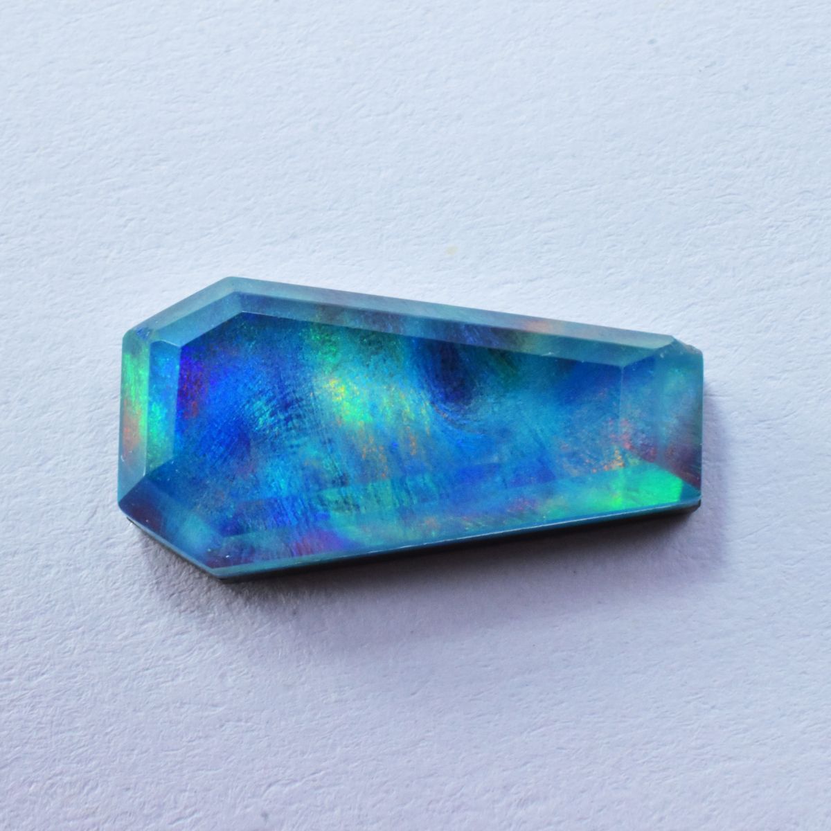 CERTIFIED Boulder Opal Doublet 9.60 Carat Natural Fancy Cut Loose Gemstone