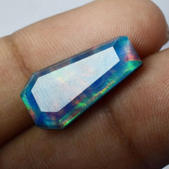 CERTIFIED Boulder Opal Doublet 9.60 Carat Natural Fancy Cut Loose Gemstone