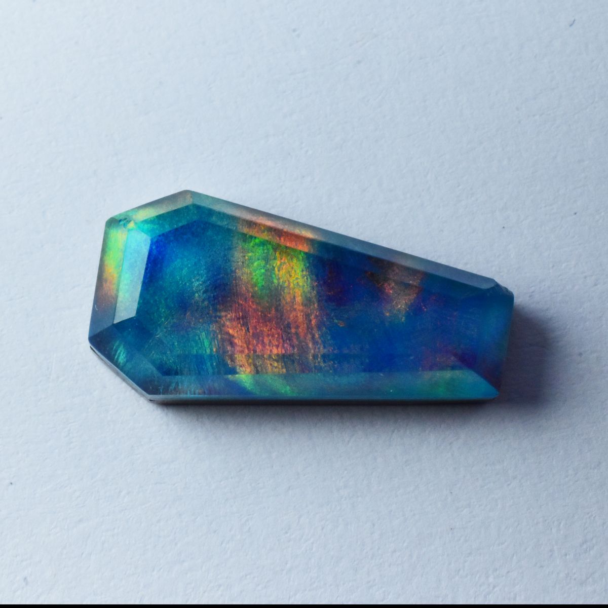 CERTIFIED Boulder Opal Doublet 9.60 Carat Natural Fancy Cut Loose Gemstone